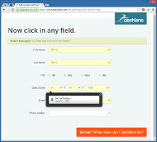 Showing the autofill options in Dashlane